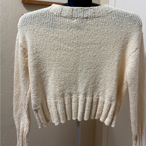 J. Crew Women's Ivory Crew Neck Sweater - Picture 3 of 4